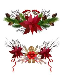 Christmas elements for your designs Illustrazione stock