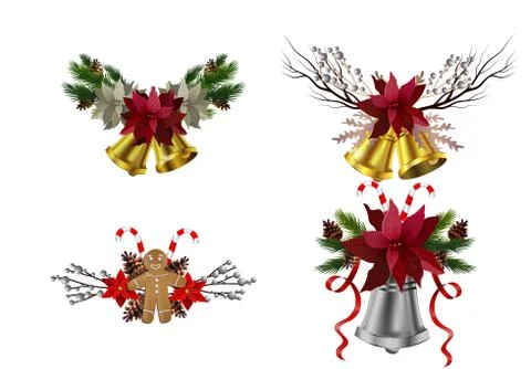 Christmas elements for your designs 스톡 일러스트