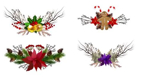 Christmas elements for your designs 库存插图