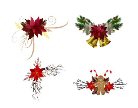 Christmas elements for your designs Stock Illustration