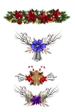 Christmas elements for your designs Stock Illustration