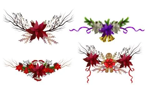 Christmas elements for your designs Illustrazione stock