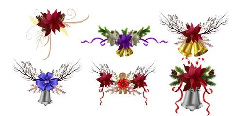 Christmas elements for your designs Illustrazione stock