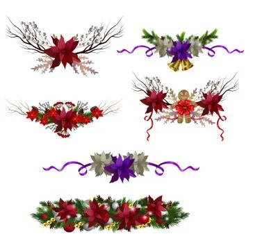 Christmas elements for your designs Stock Illustration