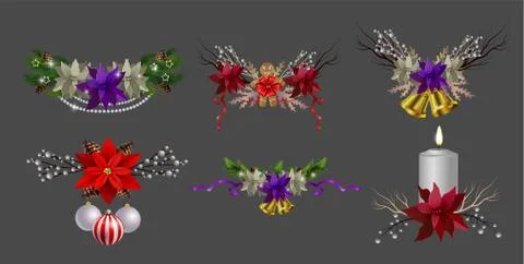 Christmas elements for your designs Stock Illustration