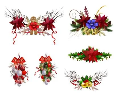 Christmas elements for your designs Stockillustratie