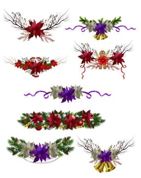 Christmas elements for your designs Stock Illustration
