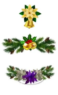 Christmas elements for your designs 库存插图