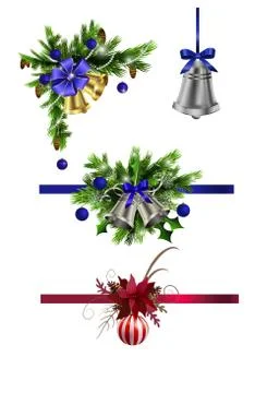 Christmas elements for your designs Illustrazione stock