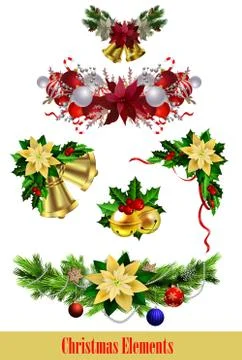 Christmas elements for your designs Stock Illustration