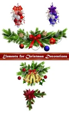 Christmas elements for your designs Stock Illustration