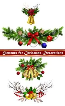 Christmas elements for your designs Stock Illustration
