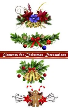 Christmas elements for your designs Stock Illustration