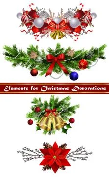 Christmas elements for your designs Stock Illustration