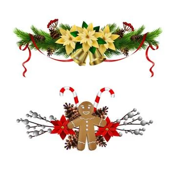 Christmas elements for your designs Illustrazione stock