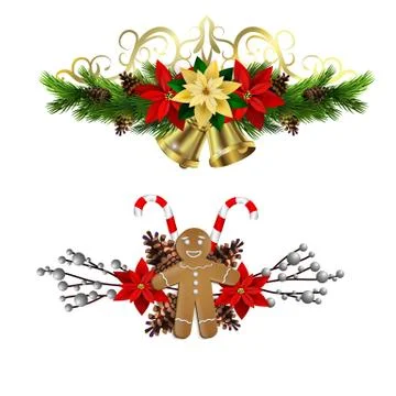 Christmas elements for your designs Stockillustratie