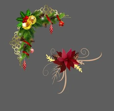 Christmas elements for your designs Stock Illustration