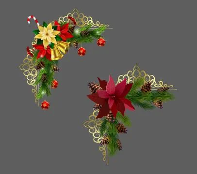 Christmas elements for your designs Illustrazione stock