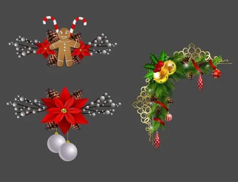 Christmas elements for your designs Stock Illustration