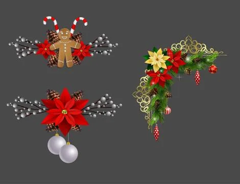 Christmas elements for your designs Stock Illustration