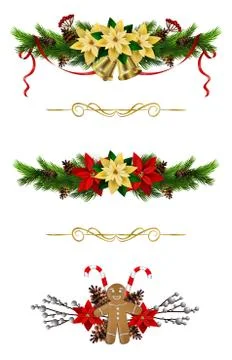 Christmas elements for your designs Stockillustratie