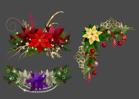 Christmas elements for your designs Illustrazione stock