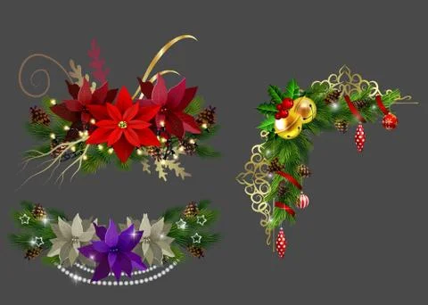 Christmas elements for your designs Stock Illustration