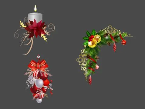 Christmas elements for your designs Stock Illustration