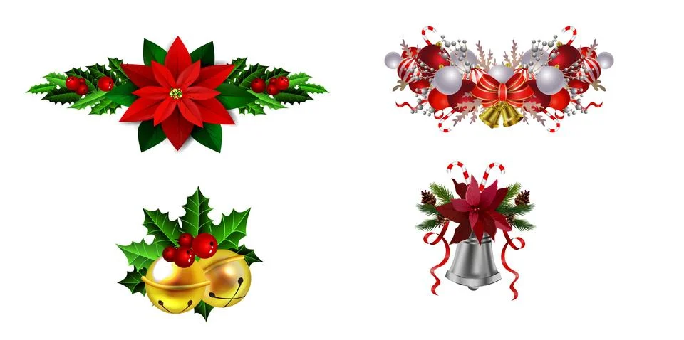 Christmas elements for your designs 스톡 일러스트