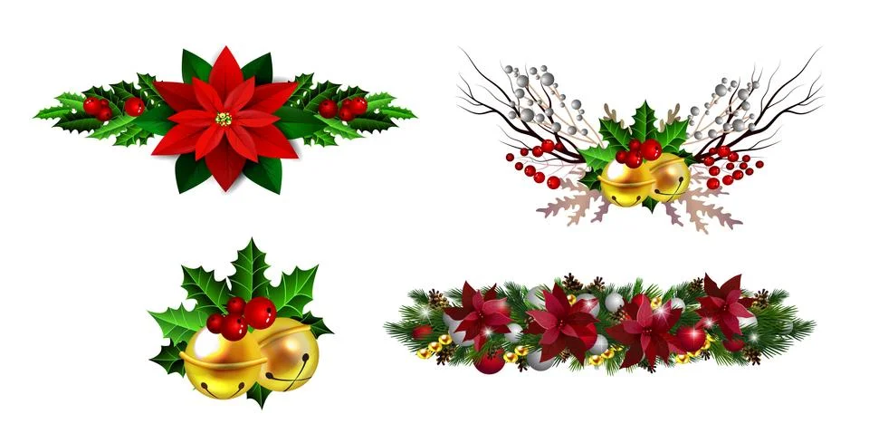 Christmas elements for your designs 스톡 일러스트