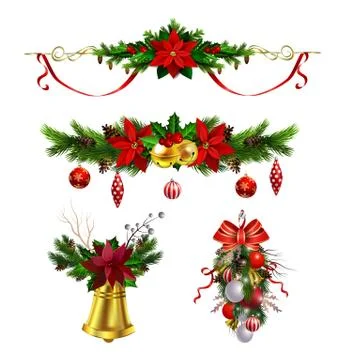 Christmas elements for your designs 库存插图