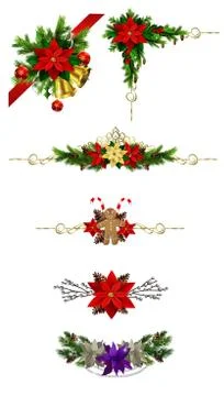 Christmas elements for your designs 库存插图
