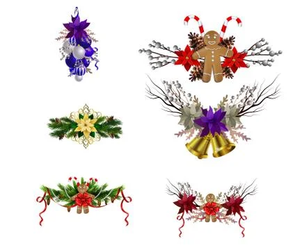 Christmas elements for your designs 스톡 일러스트