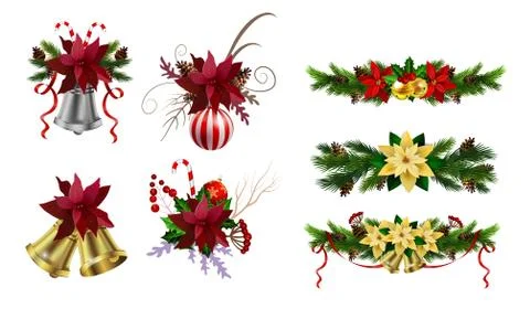 Christmas elements for your designs 库存插图