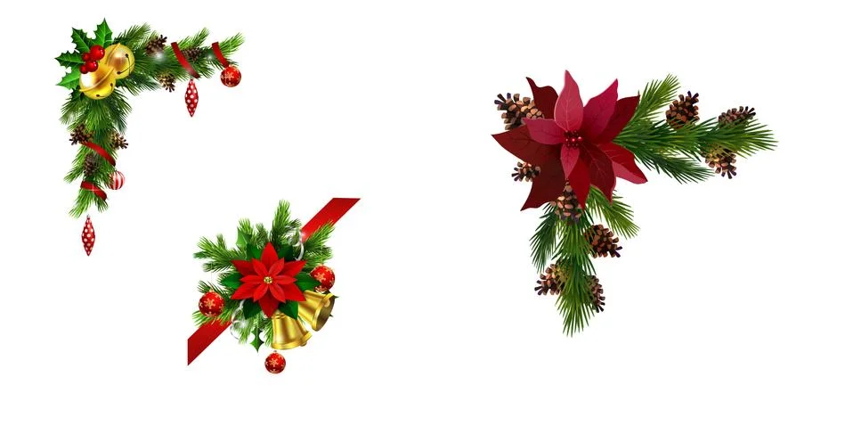 Christmas elements for your designs Illustrazione stock