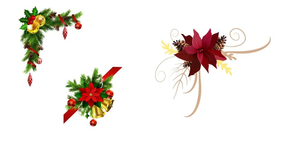 Christmas elements for your designs 库存插图