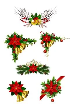 Christmas elements for your designs 库存插图