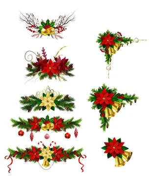 Christmas elements for your designs 스톡 일러스트