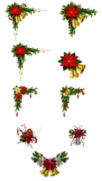 Christmas elements for your designs 스톡 일러스트