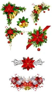 Christmas elements for your designs 库存插图