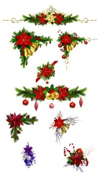 Christmas elements for your designs Stock Illustration