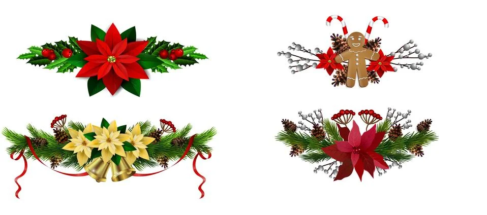 Christmas elements for your designs Illustrazione stock