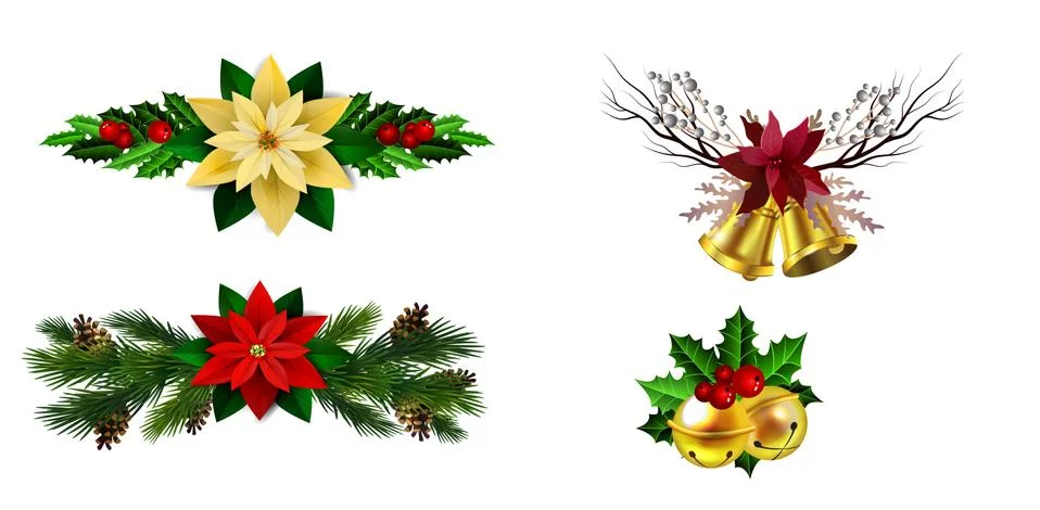 Christmas elements for your designs 스톡 일러스트