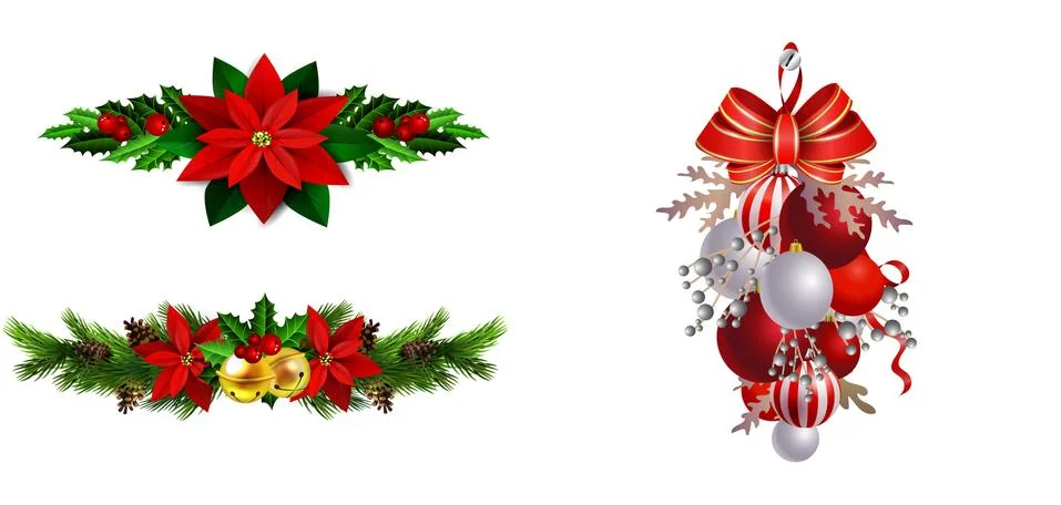 Christmas elements for your designs Stock Illustration