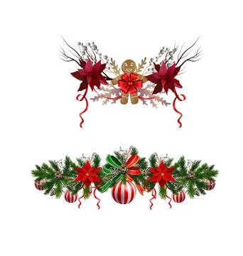 Christmas elements for your designs Illustrazione stock