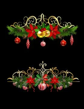 Christmas elements for your designs Stock Illustration