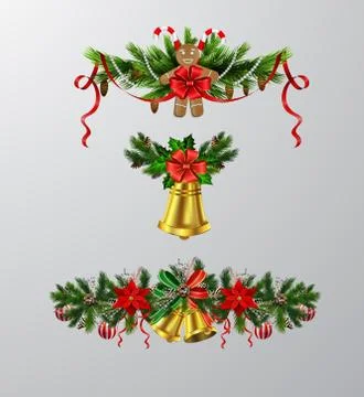 Christmas elements for your designs Illustrazione stock