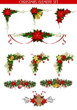 Christmas elements for your designs Stock Illustration