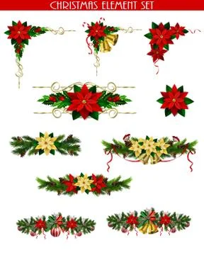 Christmas elements for your designs Stock Illustration