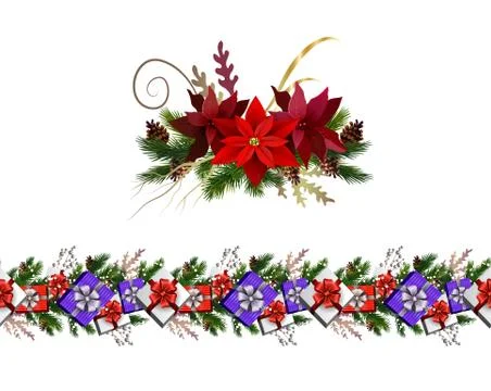 Christmas elements for your designs 스톡 일러스트